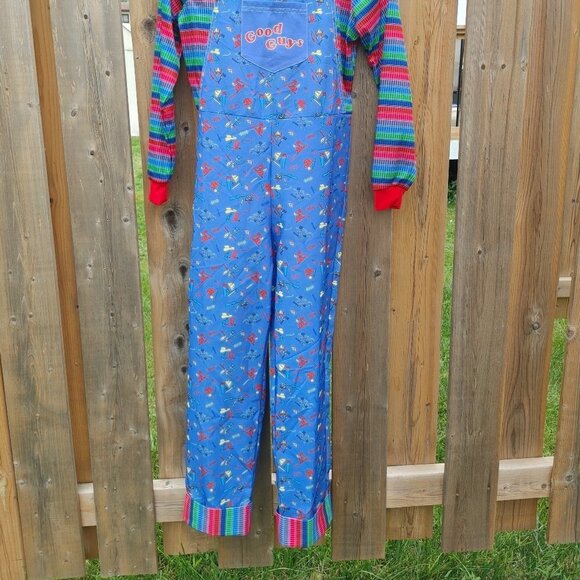 CREEPY CHUCKY Child's Play 2 Adult Costume Jumper Jumpsuit Overalls Adult XS - Picture 9 of 9